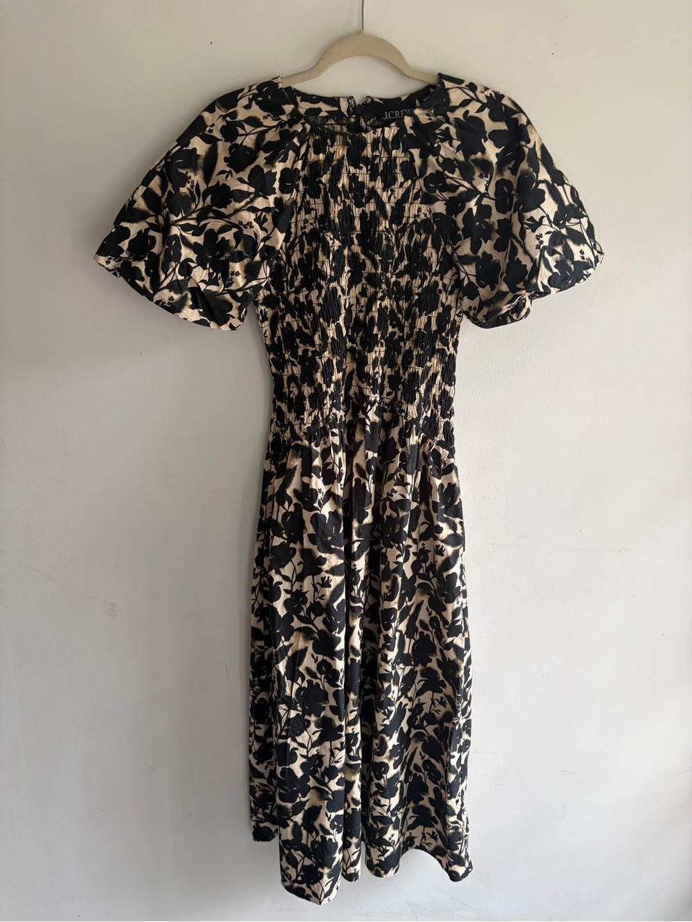 NWT! J. CREW Meadow Puff Sleeve Midi Dress In Cotton Poplin Floral Size XS T - Picture 3 of 5